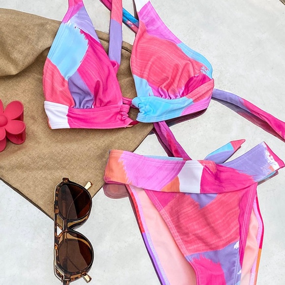 Abstract Expressions Tall Tri &Classic Hipster Bikini - Picture 5 of 9